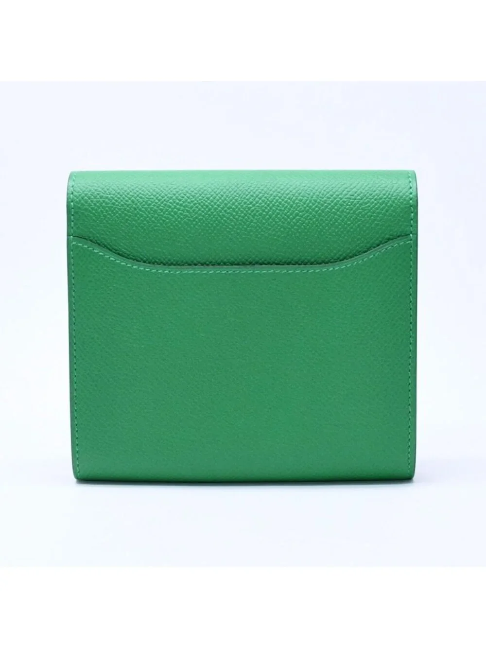 Hermes Bifold Wallet Silver Veau Epsom Green